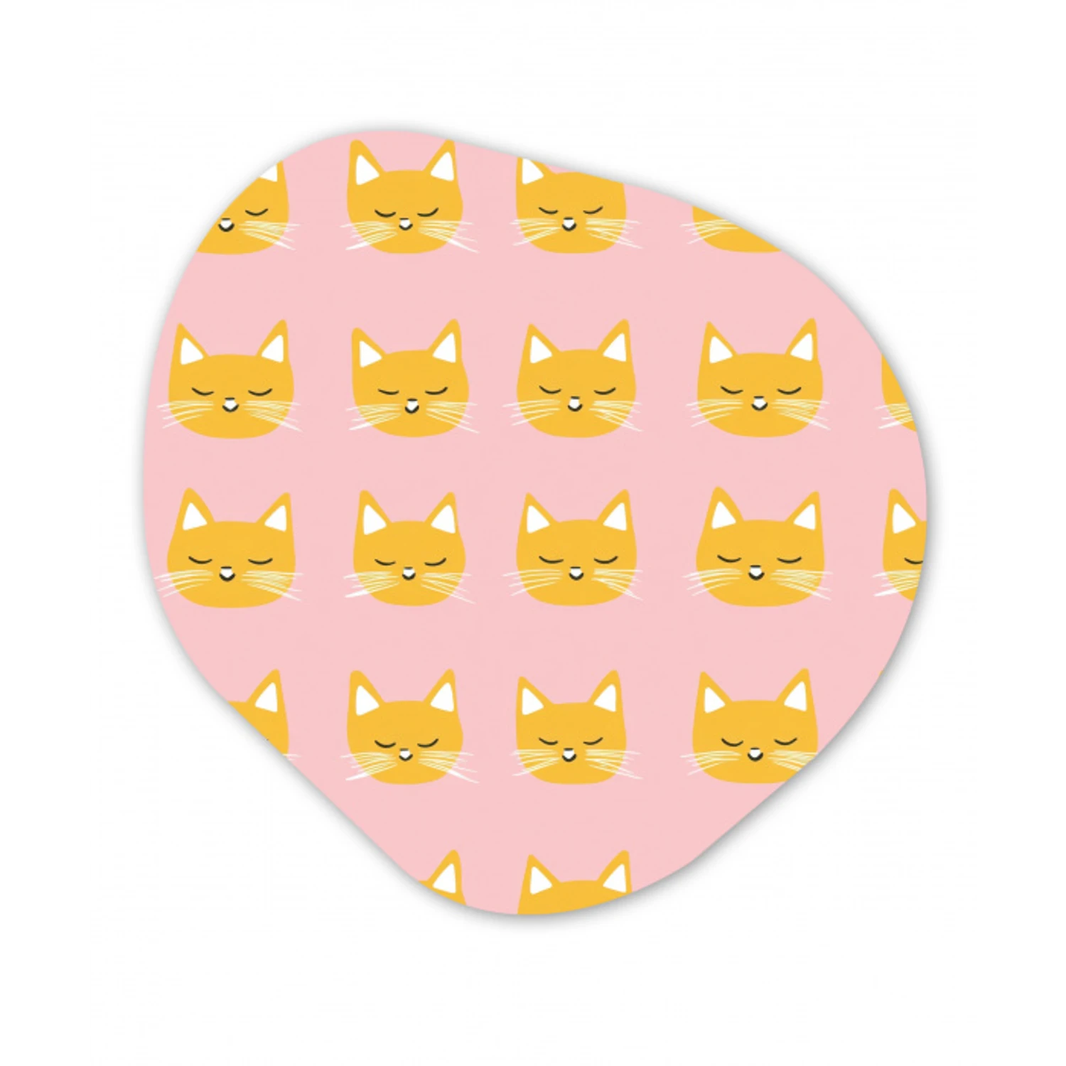 Katten - Patroon - Roze Wandcirkel Organisch Forex 3mm klein 629 -3d