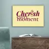 Cherish every moment - Cocktailglas - Geel canvas 2cm klein -sfeer4