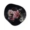 Bloemen - Vintage - Pastel - Zwart - Boeket Wandcirkel Organisch Forex 3mm klein -3d