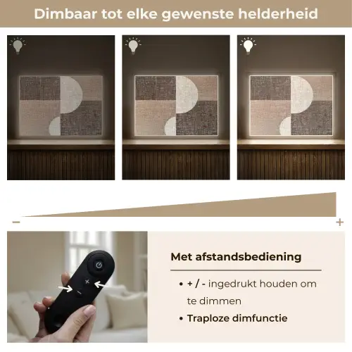 Raster - Halve cirkels - Contrast Light Box met batterij (Wandlamp) middel -USP_dimbaarNL