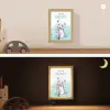 Panda - Blauw - Quote - 'You are smart' Light Box met kabel (Wandlamp kind) klein -sfeer3_kind