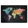 Wereldkaart - Krijtstrepen - Regenboog Placemat vinyl groot -zzsfeer1_Kitchenyeah-website