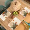 Vormen - Rond - Bladeren - Beige Placemat vinyl groot -zzsfeer5_Kitchenyeah-website