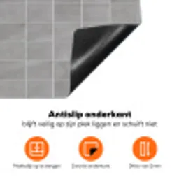 Mat - Wand - Tegels - Grijs Inductie beschermer vinyl 3mm klein 276 -zzzzzzz-td-onderkant