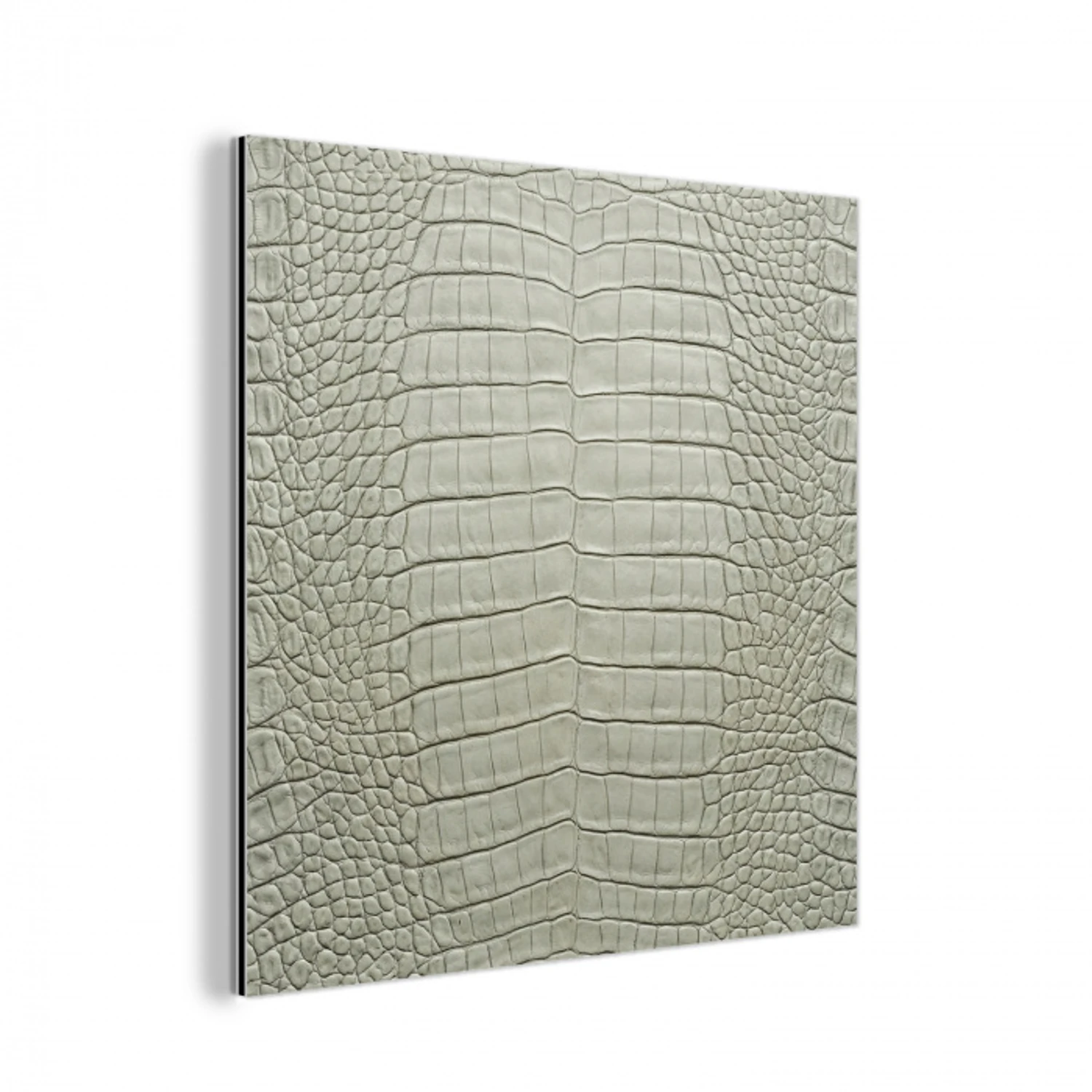 Krokodillenleer - Schubben - Groen aluminium wit klein -3d