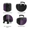 Lederen look aubergine paars NBS - Handbagage koffer - Volwassenen Unisex middel zzzzzzzbolletjes_DE