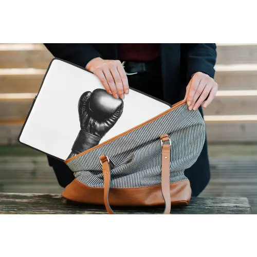 Bokshandschoen - Zwart - Hand laptophoes neopreen klein -tas