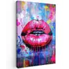 Graffiti - Lippen - Felroze - Geschilderd canvas 2cm klein -z3d