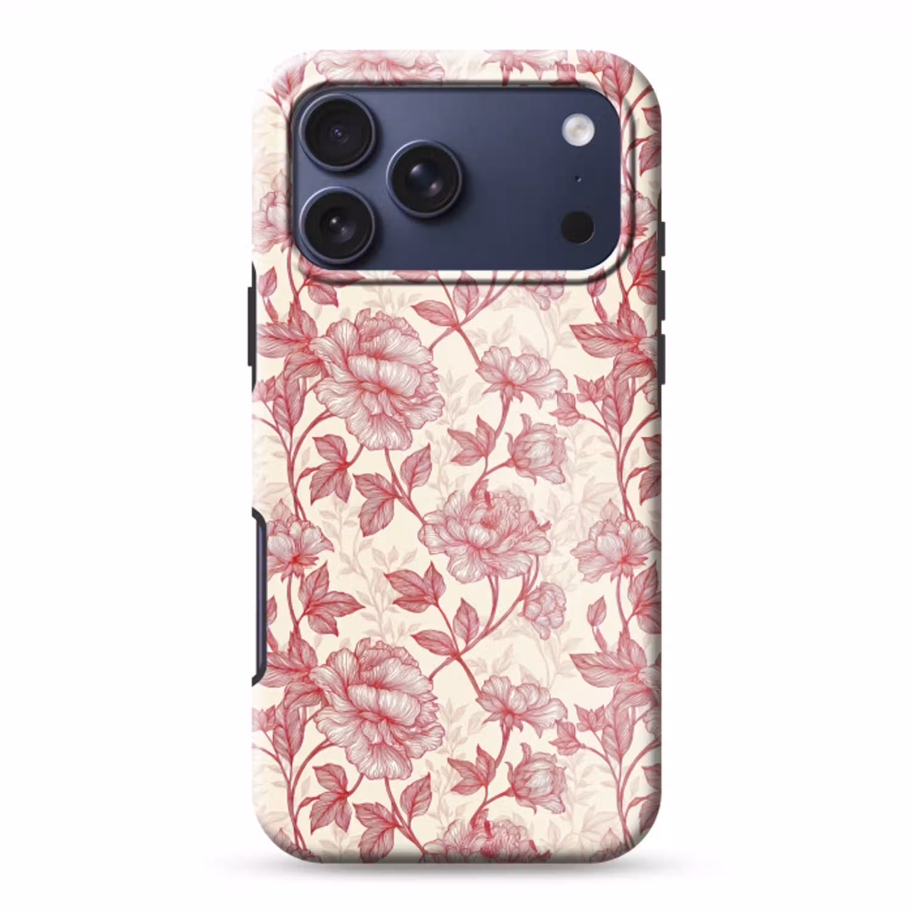 Pioenrozen - Modern -  Rood Toughcase MagSafe Apple iPhone 17 Pro Max klein 1019 -3d