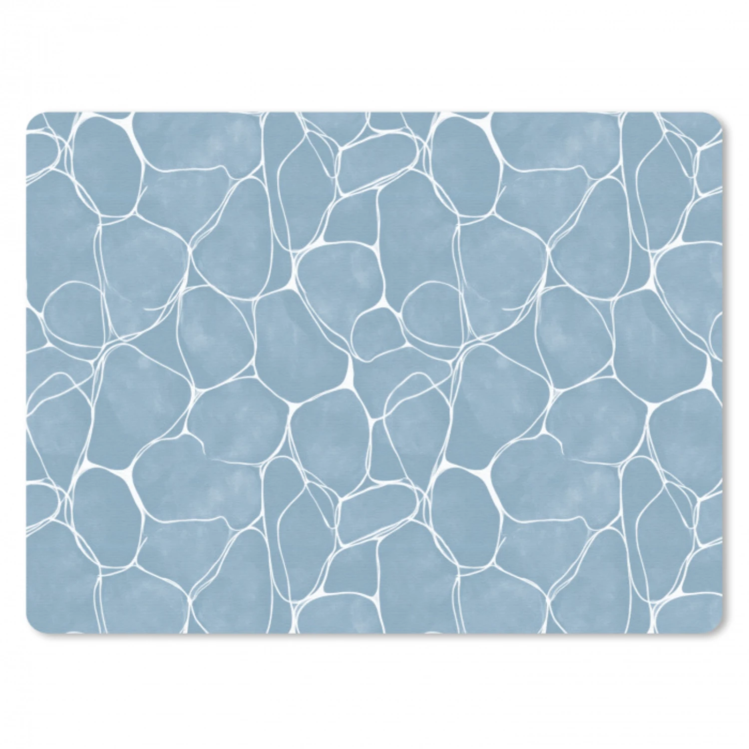 Organisch - Patroon - Blauw muismat rubber klein 262 -3d