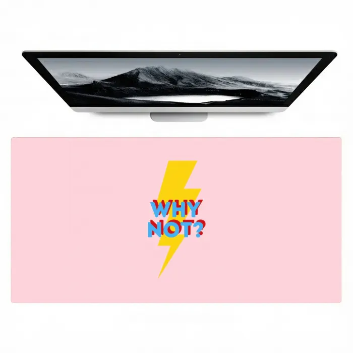 Why not - Bliksem - Roze Muismat XXL klein -zzz3d