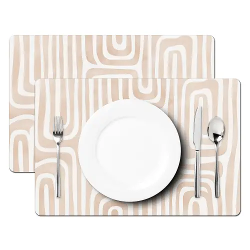 Decoratief - Labyrint - Beige Placemat vinyl groot -zzsfeer2_Kitchenyeah-website