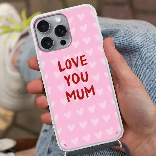Love - Quote - Moeder - Rood Hoesje iPhone 16 Pro Max met koord klein -sfeer3