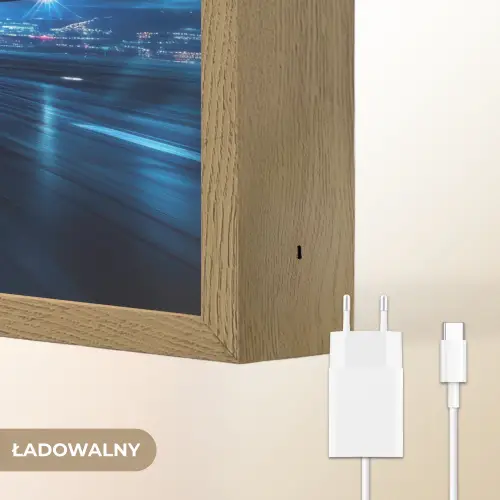 Vliegtuig - Blauw - Futuristisch Light Box met batterij (Wandlamp kind) middel -USP_websiteoplaadbaarNL
