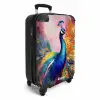 Kleurrijk portret van een pauw in olieverf NBS - Handbagage koffer - Kinderen Unisex middel -productfoto_3d