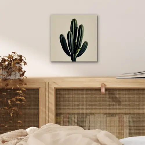 Cactus - Subtiel - Groen aluminium wit klein -sfeer3