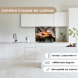 Vrouw - Hamburger - Bontjas keuken achterwand 2 middel -sfeer4_FR