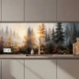 Bospad - Herfstbladeren - Natuur - Schilderachtig - Oranje keuken achterwand 2 middel zz_3dshopping