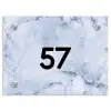 Blauw marmer - Traditioneel Naambord Rechthoek middel -3d