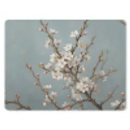 Botanisch - Stilleven - Blauw muismat rubber klein -3d