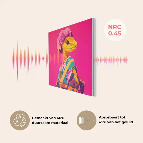Hagedis - Bloemen - Roze - Kimono PET vilt klein -USP_NL