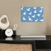 Vogels - Wit - Patroon poster papier klein -sfeer1