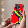 Kikker - Kleurrijk - Strepen - Ogen Telefoonhoesje iPhone 17 Pro klein -sfeer3_NL