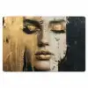 Abstract - Goud - Gezicht - Lippen Placemat vinyl groot -zzsfeer1_Kitchenyeah-website