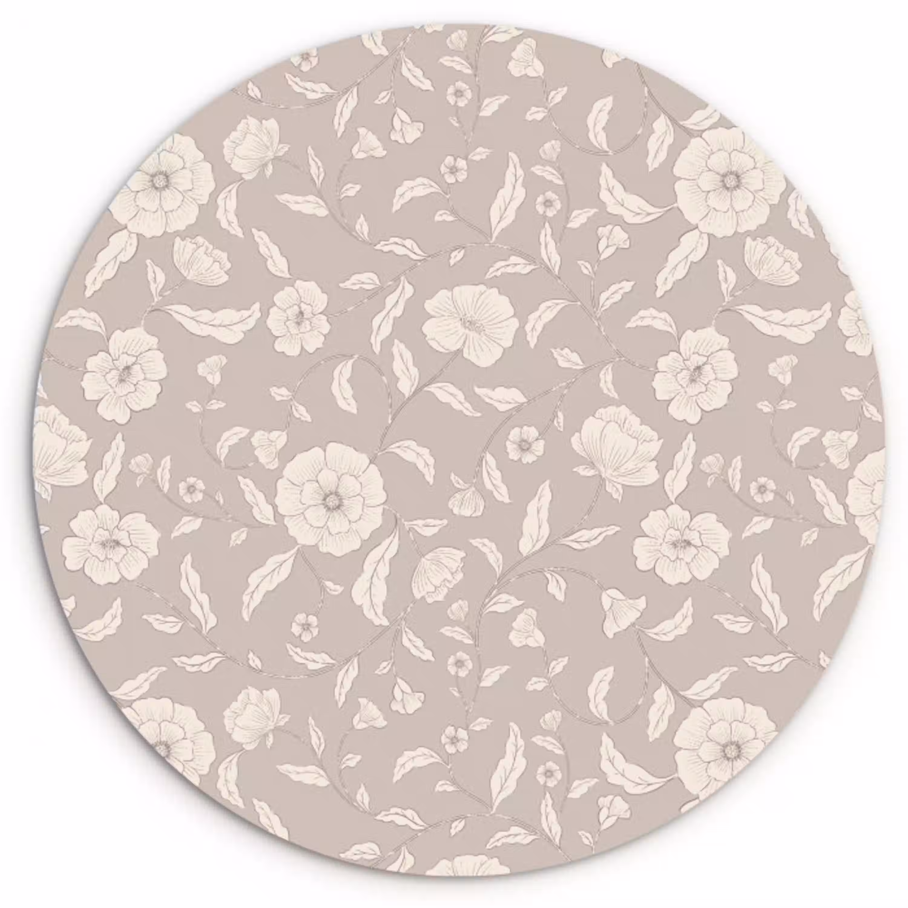 Bloemen - Blaadjes - Patroon Wandcirkel plexiglas klein 852 -3d