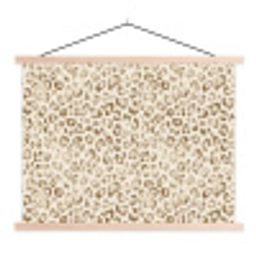 Luipaard - Klassiek - Beige textielposter latten blank klein 122 -3d