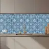 Tegel - Patroon - Blauw - Wit keuken achterwand 2 middel 871 zz_3dshopping