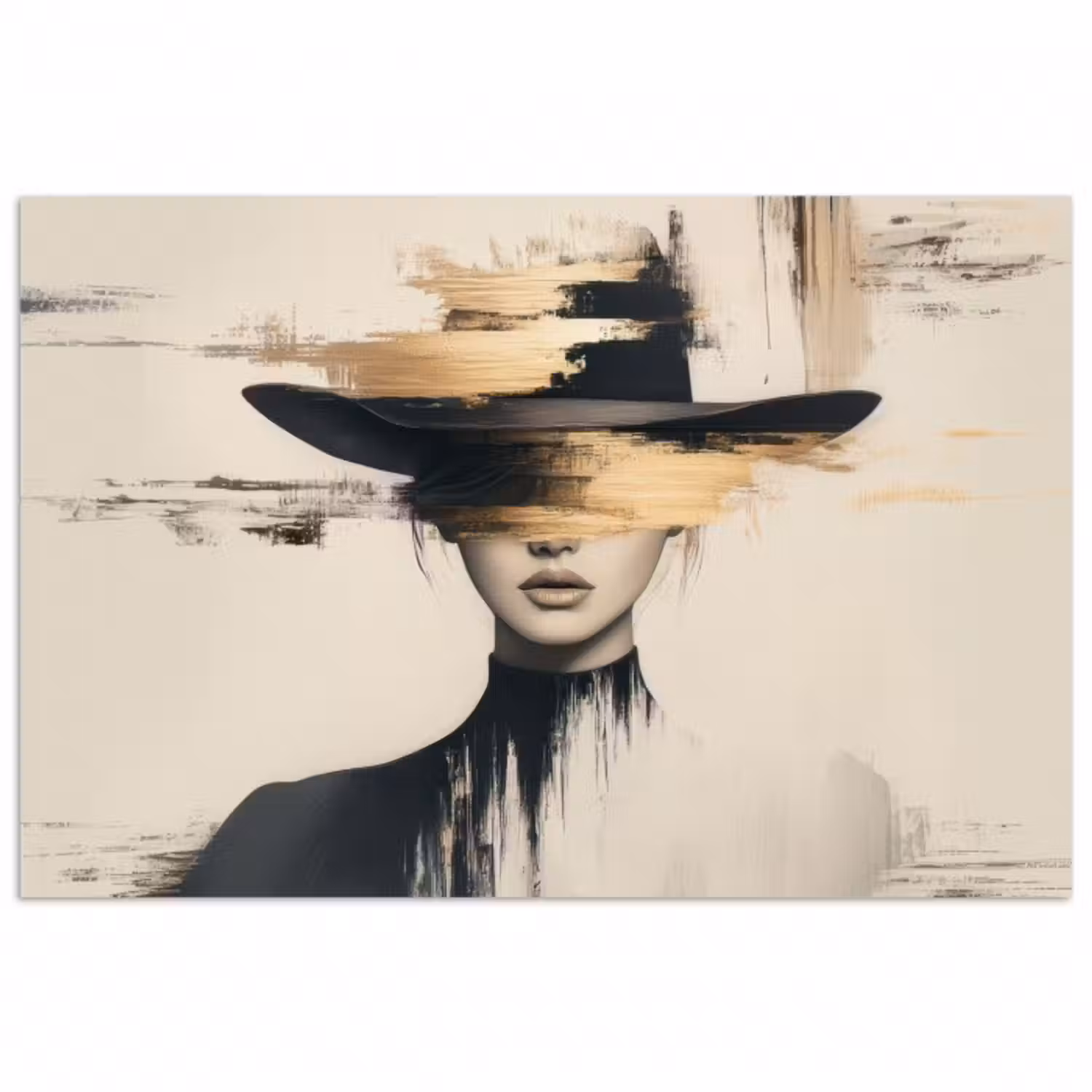 Poster - Frau - Hut - Farbe