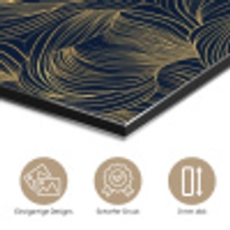 Abstract - Lijnen - Blauw - Goud aluminium wit klein 46 -closeup_DE