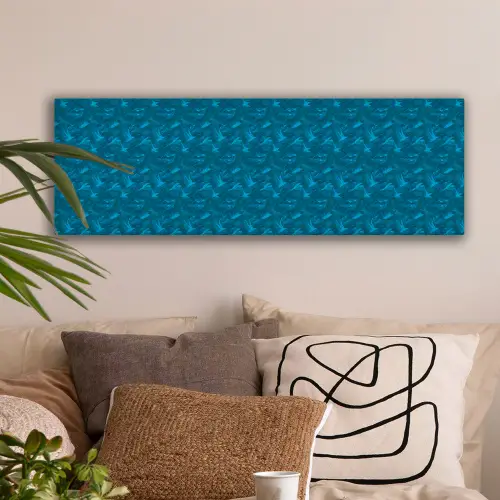 Vogels - Blauw -  Levendig canvas 2cm klein 828 -sfeer1
