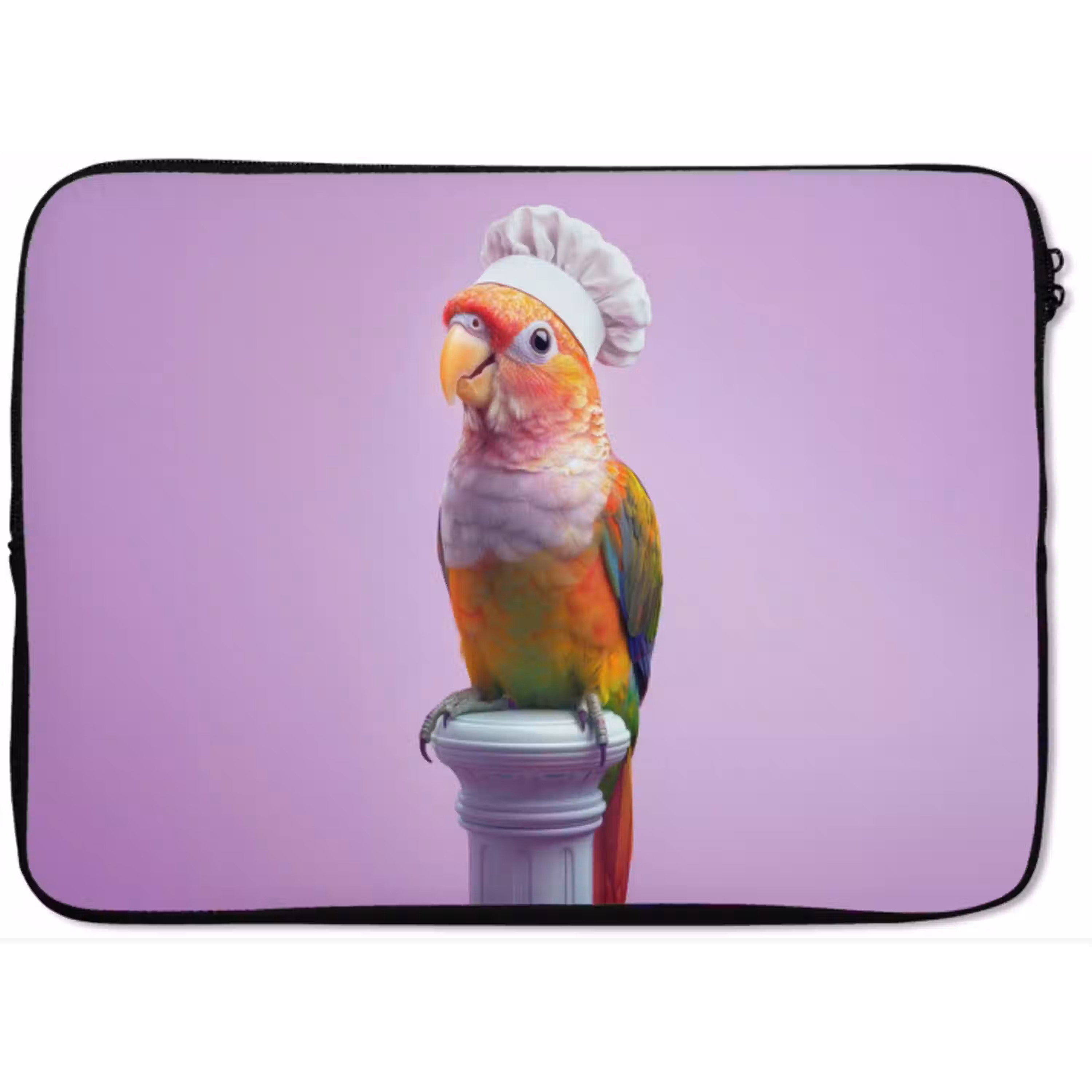 Papegaai - Koksmuts - Pilaar - Vogel laptophoes neopreen klein -zkaufland3dotto