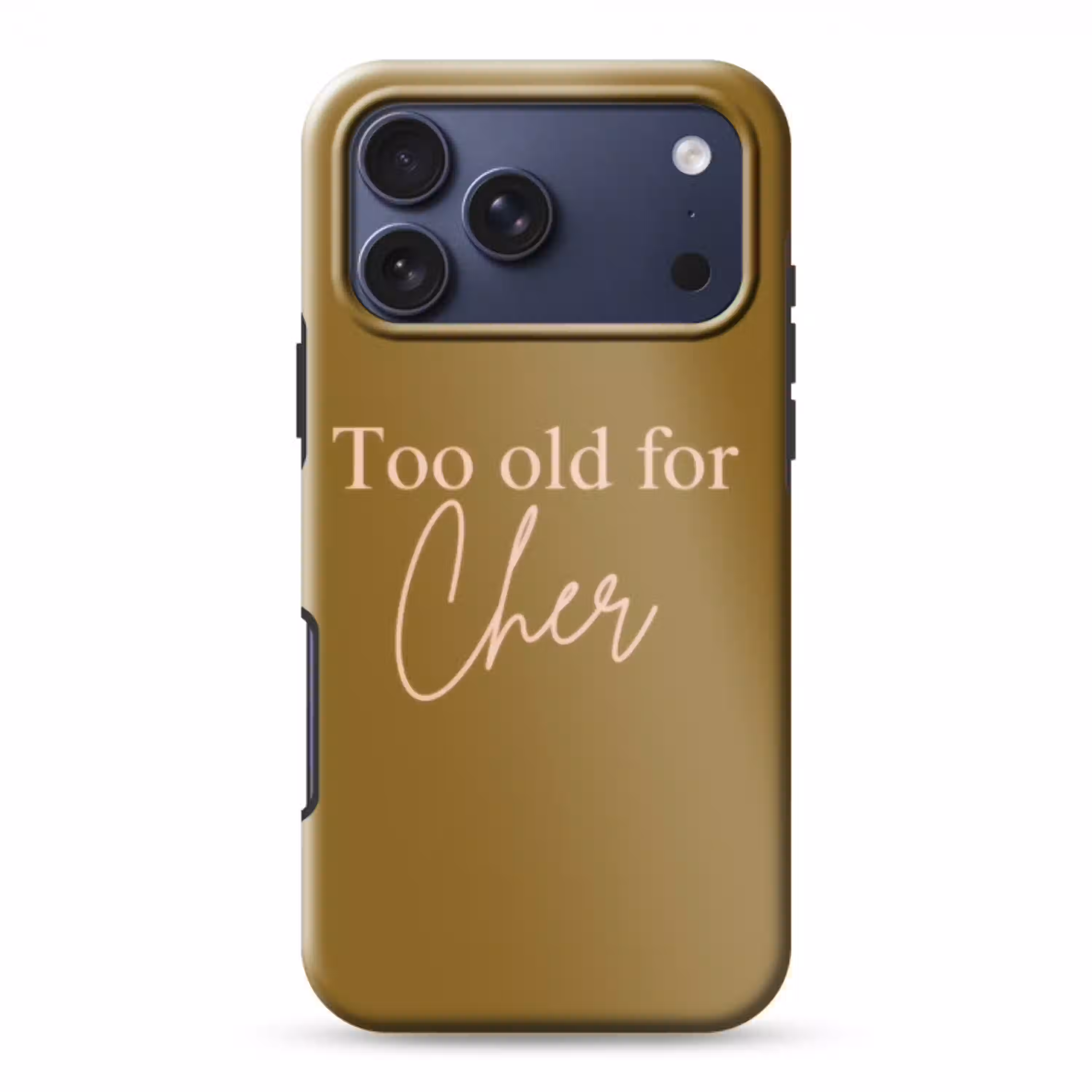 Groen - Too old for cher - Roze Toughcase MagSafe Apple iPhone 17 Pro Max klein -3d