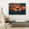 Walvis staart - Water - Zonsondergang canvas 2cm klein -sfeer6
