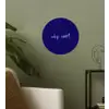 Why not - Blauw - Handgeschreven Wandcirkel behangsticker klein -sfeer2