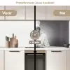 Chef - Spaghetti - Pasta keuken achterwand 2 middel -voor-na2_NL