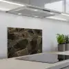 Abstract - Goud - 3D - Luxe - Kunst keuken achterwand spatscherm klein -3d_schuin