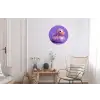 Disco - Eend - Paars Wandcirkel aluminium klein -woonkamer
