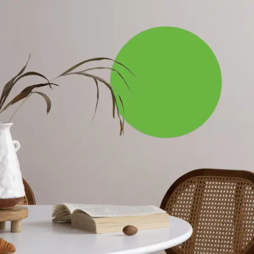 Groen - Kleuren - Natuur Wandcirkel behangsticker klein 186 -sfeer3