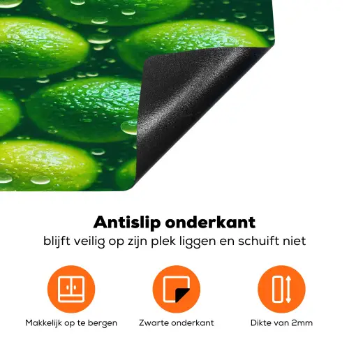 Limoenen - Druppels - Groen Inductie beschermer vinyl 3mm klein 276 -zzzzzzz-td-onderkant