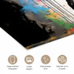 Meisje - Kunst - Paraplu - Graffiti - Kleuren - Muur poster papier klein -closeup_NL