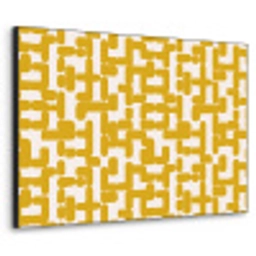 Geel - Beige - Patroon Textielframe zwart klein 947 -3d