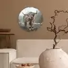 Schotse Hooglander - Bos - Mist - Koe - Dieren - Natuur Wandcirkel kunststof plaat 5mm dik klein -sfeer1