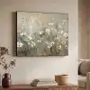Bloemen - Wit - Natuur - Grijs - Modern Textielframe zwart klein -sfeer3