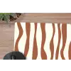 Golvende lijnen - Strepen - Beige - Bruin muismat rubber klein -closeup