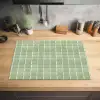 Glanzend - Mozaïek - Tegels - Zacht - Groen Inductie beschermer vinyl 3mm klein 276 -sfeer5
