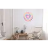 Hartvorm - Pastelkleuren - Tie Dye Wandcirkel aluminium klein -woonkamer